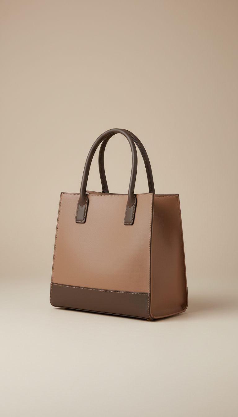 Structured Vegan Leather Tote